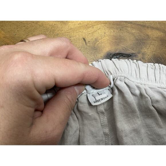 Bryn Walker Pants Womens Size Large Off White Stretch Waist Linen - Picture 5 of 9